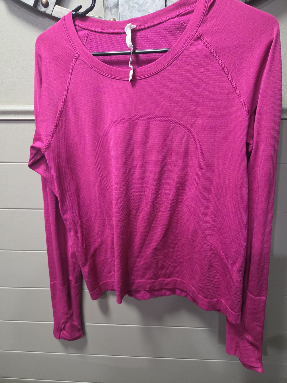 Women’s Long Sleeve Relaxed Swiftly Crewneck Top - Hot Pink